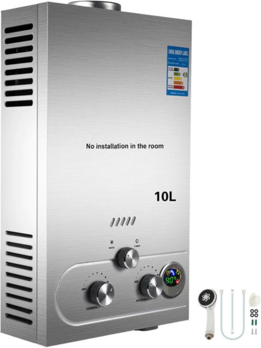 CO-Z LPG geiser, Gasboiler 10L, Propaangas doorstromer boiler 17kW
