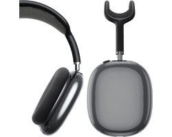 Hoesje Flexibel TPU Headset Cover Geschikt voor Apple AirPods Max Transparant Zwart