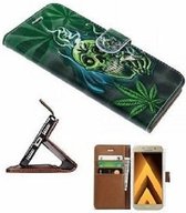 Samsung A5 2017 Hoesje Met Pasjeshouder Bookcase Cannabis