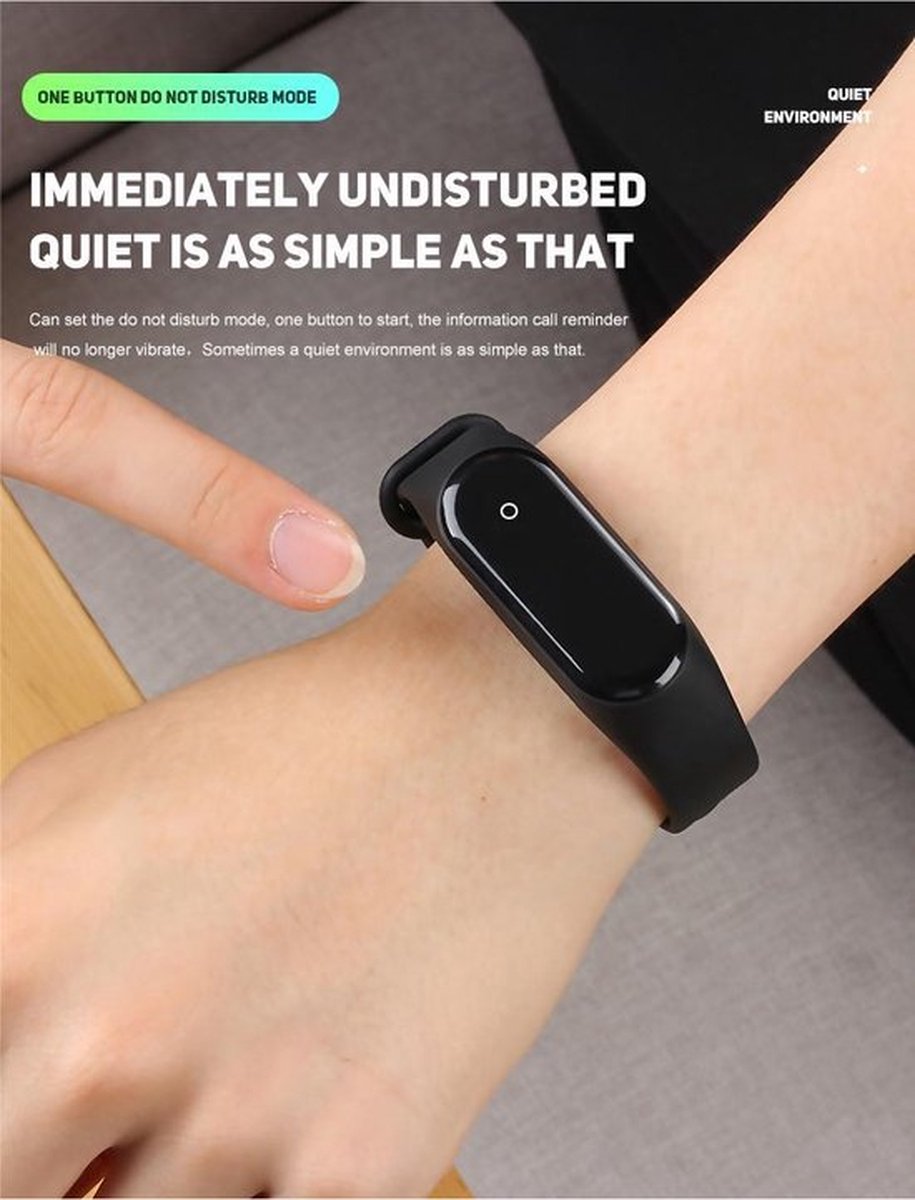 Smart Bracelet M4 Fitbit Hartslagmeter Horloge Stappenteller Smart Bracelet . bol