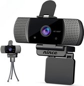 Nince Webcam van hoge Kwaliteit 2024 Model Full HD 1080P - Webcam voor pc / webcam voor laptop - Webcam met Microfoon - Webcams