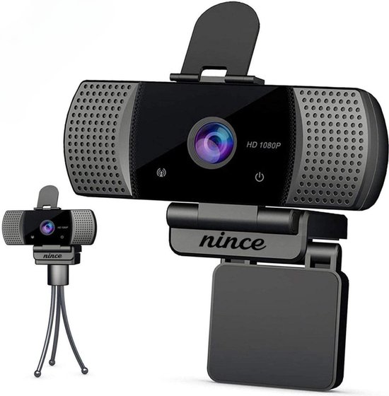 Nince Webcam van hoge Kwaliteit 2024 Model Full HD 1080P - Webcam voor pc / webcam voor laptop - Webcam met Microfoon - Webcams - Nince
