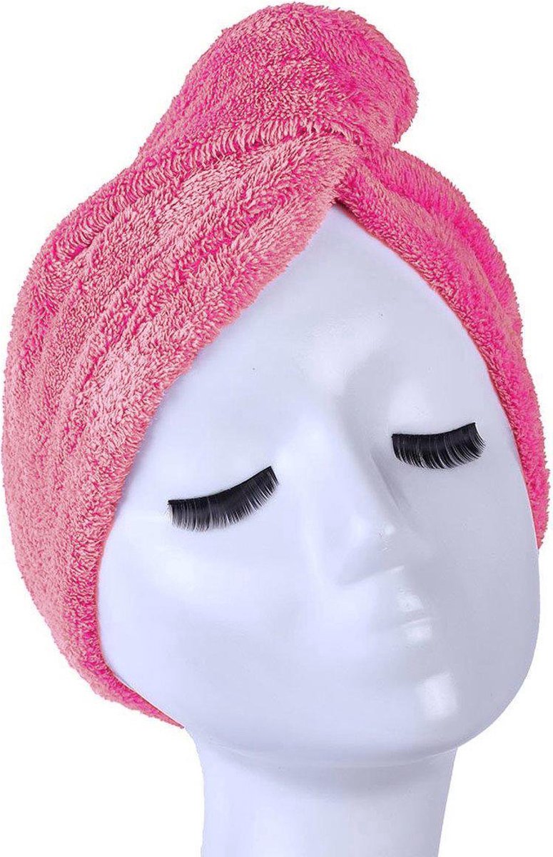 Borvat® | Haarhandoek | Roze | Hair Towel | Haarhanddoek Microvezel | Hoofdhanddoek | Snel Drogend