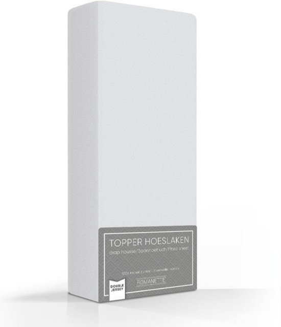 Luxe Topper Hoeslaken - 160x200 cm - Jersey Stretch - Romanette