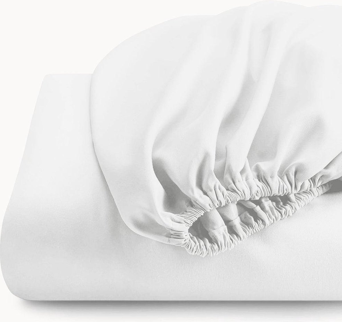 Y-NOT - Hoeslaken - Mat Satijn Soft Love White - 180x200+30 cm - Wit