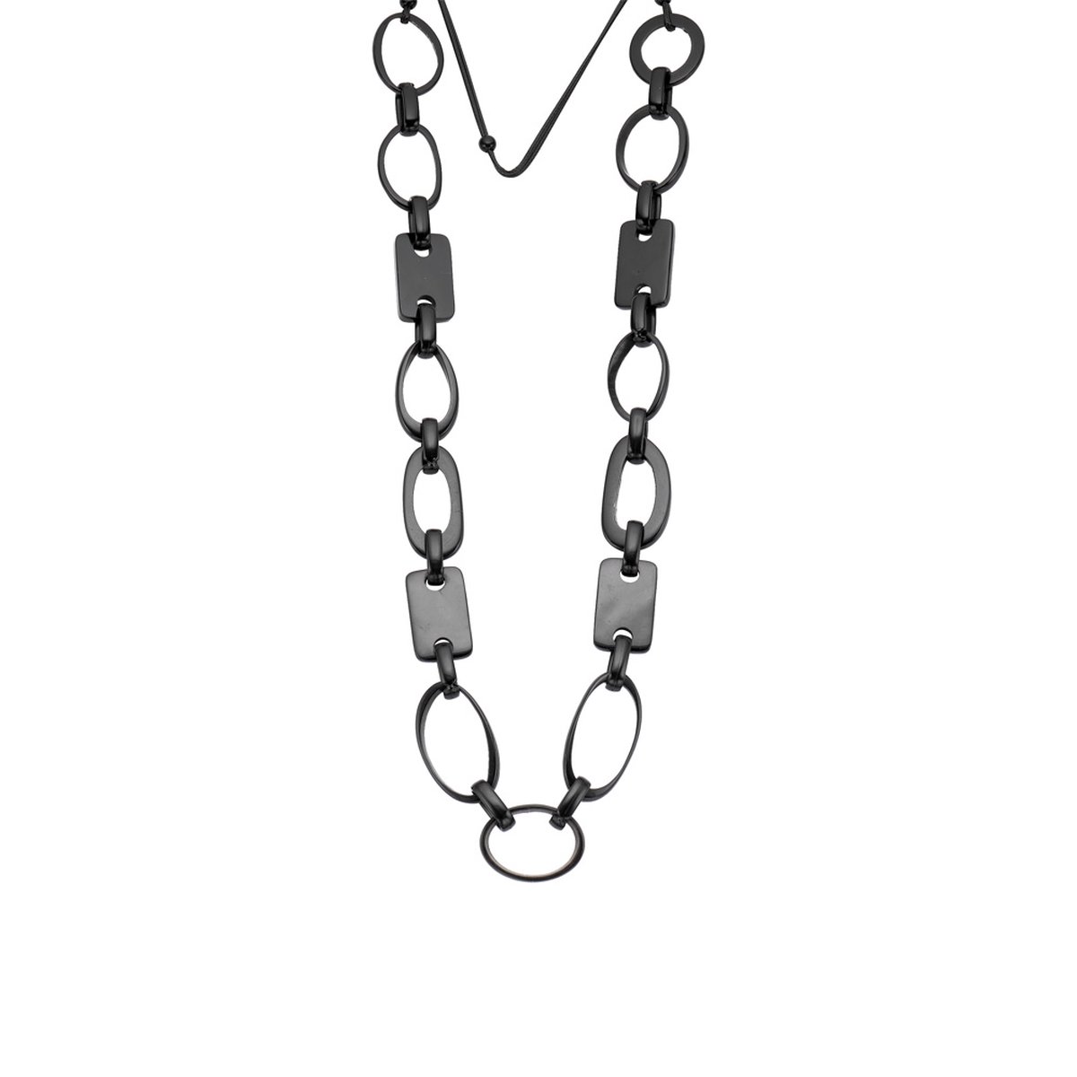Les Cordes - Halsketting - Collier - UZA - Zwart - Textiel - Sieraad Dames - Juwelen