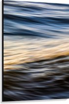 WallClassics - Canvas  - Zachte Golven in Water - 100x150 cm Foto op Canvas Schilderij (Wanddecoratie op Canvas)