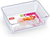 PlasticForte Opberg bakje/mandje/organizer - 18 x 13 cm transparant