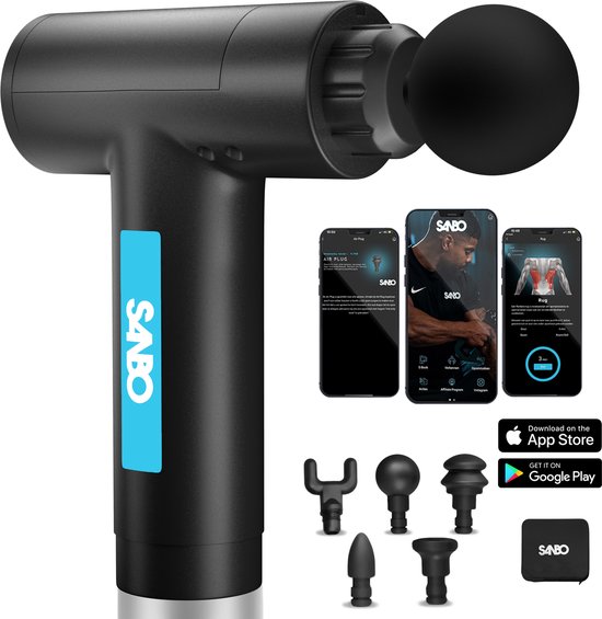 Sanbo® Massage Gun Prime - Sport en Relax Massage - Professioneel- Inclusief Koffer - Inclusief APP - Massage Apparaat - Massage pistool