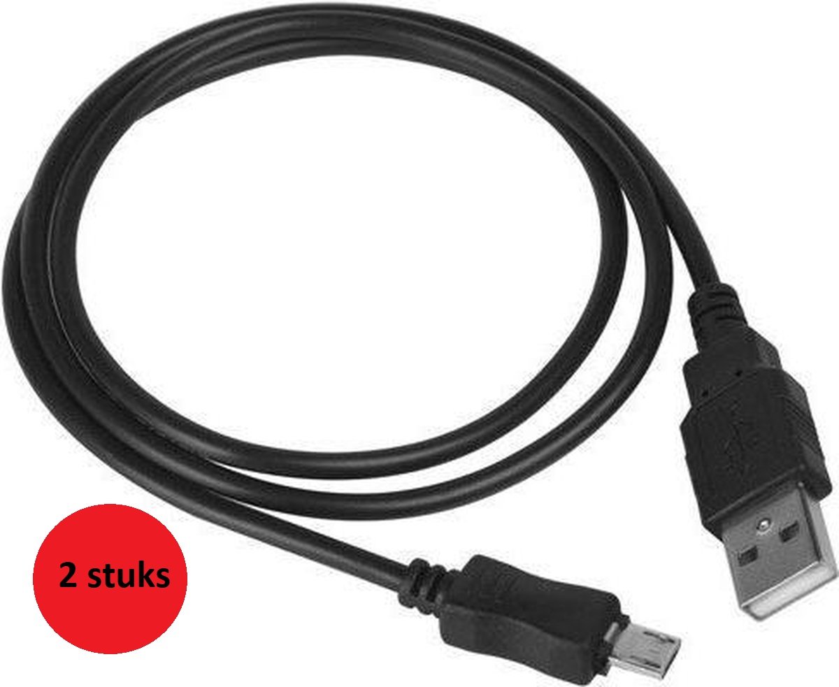 SOLBIX® Micro USB Oplaadkabel - Geschikt voor PS4 controller - Set van 2 stuks