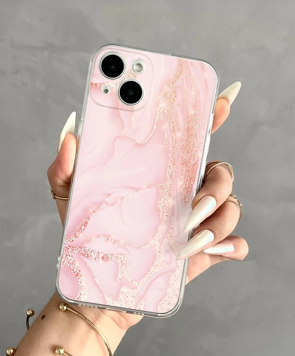 Hoesje Marmer Roze Iphone 11