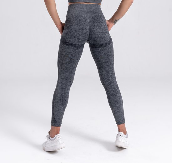 Mives® Sportlegging dames - Sportkleding dames - Sportbroek dames - Shape legging - Sportlegging dames high waist - Hardloopbroek dames - yoga legging dames - GRIJS - Maat M van Mives® — afbeelding 5