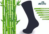 12x MIVES Bamboe Sokken Naadloos - Unisex - 12 paar - MARINEBLAUW - Maat 41-46 - Bamboe 84%