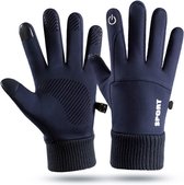 Waterdichte handschoenen - Fietshandschoenen - Touch screen proof - Anti Slip - Blauw - M