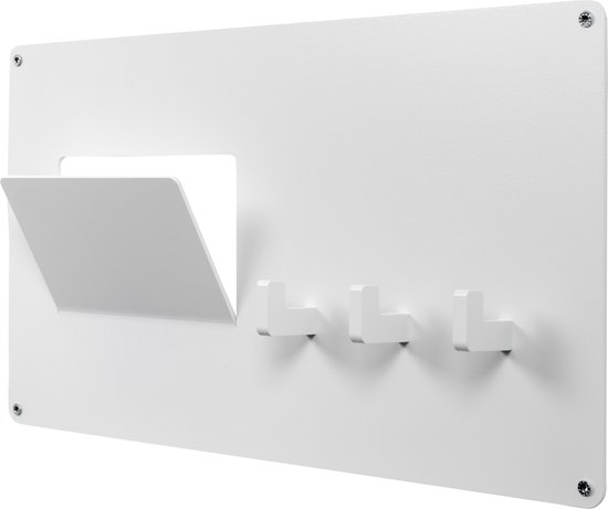 Spinder Design Leatherman Mail - Kapstok met 3 Haken - 45x25x5 cm - Wit