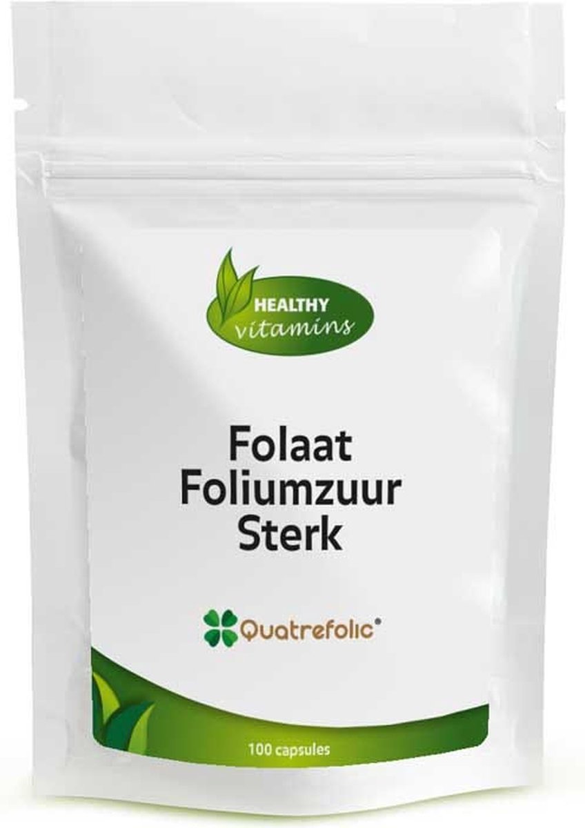 Folaat Foliumzuur Sterk | 1000 mcg - Quatrefolic® | 100 capsules | vitaminesperpost.nl