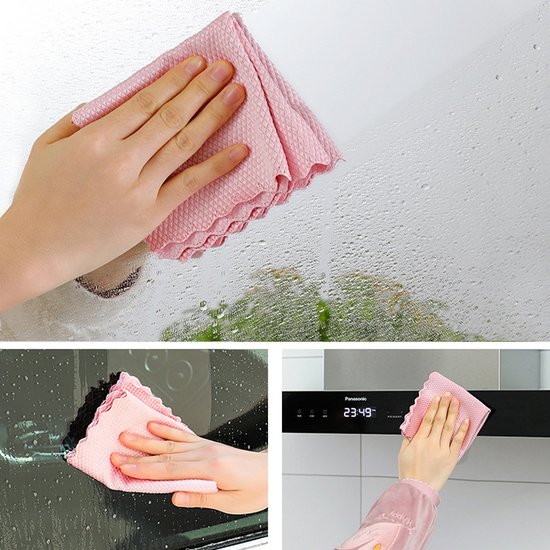 Foto: Ruiten raamdoek glasdoeken streeploos microfiber microvezel poetsdoeken vaatdoeken reinigingsdoekjes voor auto ramen keuken glas spiegels kraan en badkamer willekeurige kleur 30x40 cm 2 stuks