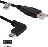 Haakse USB C kabel 0,25 m. Laadkabel / oplaadkabel Samsung Galaxy A02s (Niet A02), A10e (niet voor A10), A11, A12, A20, A20e, A20s, A21, A21s, A22, A30, A30s, A31, A32, A40, A41, A42, A50, A50s, A51, A60, C5 Pro, F02s, F12, F22, F41