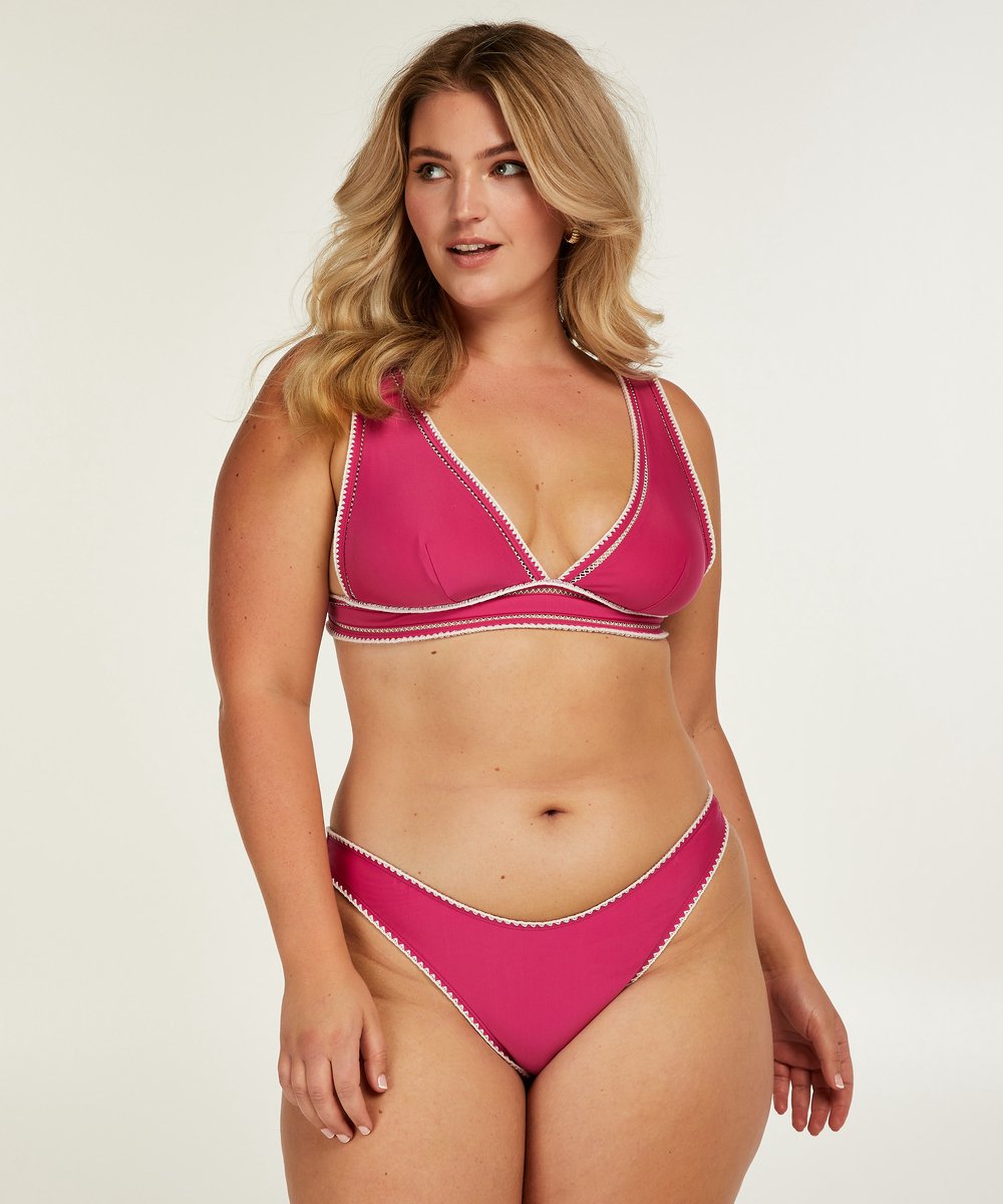 Hunkemöller Dames Badmode Hoog uitgesneden bikinibroekje Maya - Roze