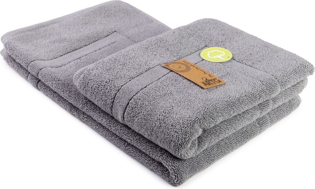 ARTG® Towelzz - Badmat - 100% Katoen - Zware kwaliteit - 50 x 80 cm - Antracietgrijs - Anthracite Grey -
