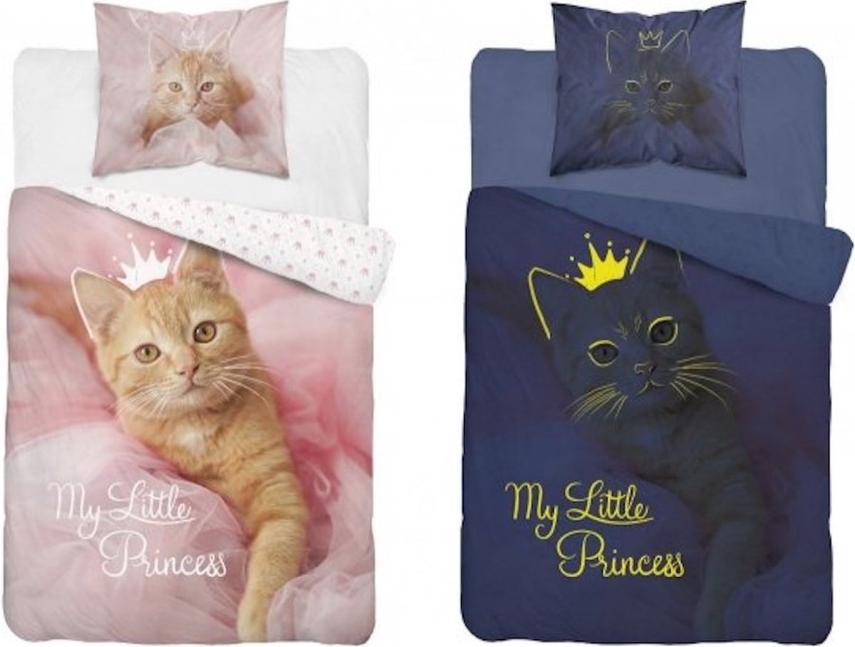 Dekbedovertrek Poes- Glow in the Dark- Kitten- 140x200- 100% katoen- dekbed kat- little princess