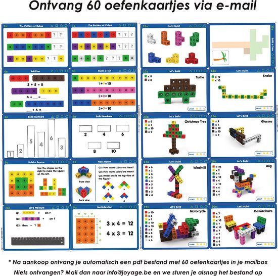 Joyage Jouets Mathématiques - 100 cubes en 10 couleurs - J