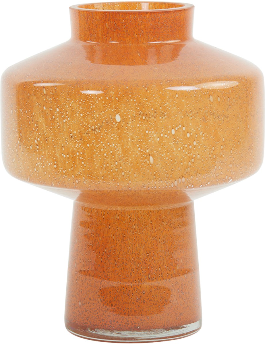 Light & Living Vaas Trasmos - Glas - Oranje - 24 x 30 x 0 cm (BxHxD)