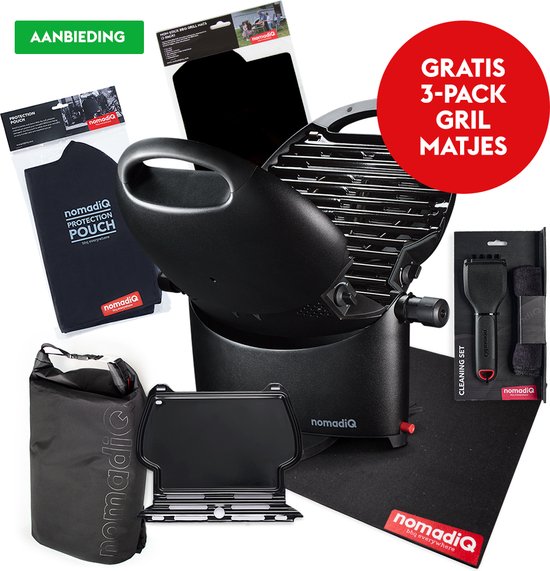 nomadiQ BOATING barbecue pakket de ultieme gas barbecue inclusief