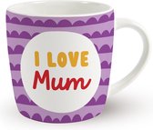 I Love Mum - Koffie Beker - Mok - Moeder Dag Cadeau -Verjaardagscadeau - 350 ml