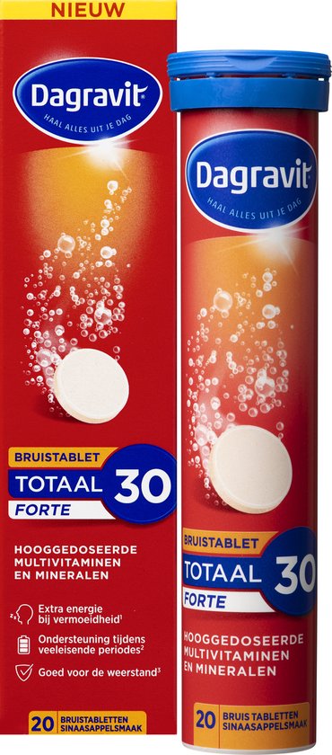 Dagravit Totaal 30 Forte* - Vitaminen - 20 Bruistabletten