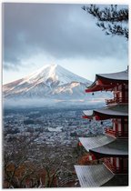 WallClassics - Acrylglas - Hoogste Berg van Japan - Fuji - 40x60 cm Foto op Acrylglas (Met Ophangsysteem)