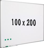 Whiteboard - Gelakt staal - Magnetisch - Wit - 100x200cm
