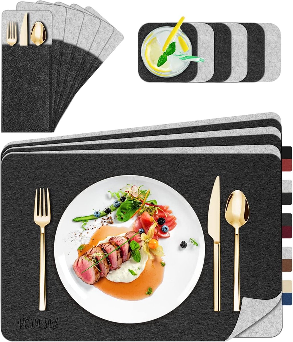 Set van placemats Tafel Decoratie Dineren Eetkamer Accessoires