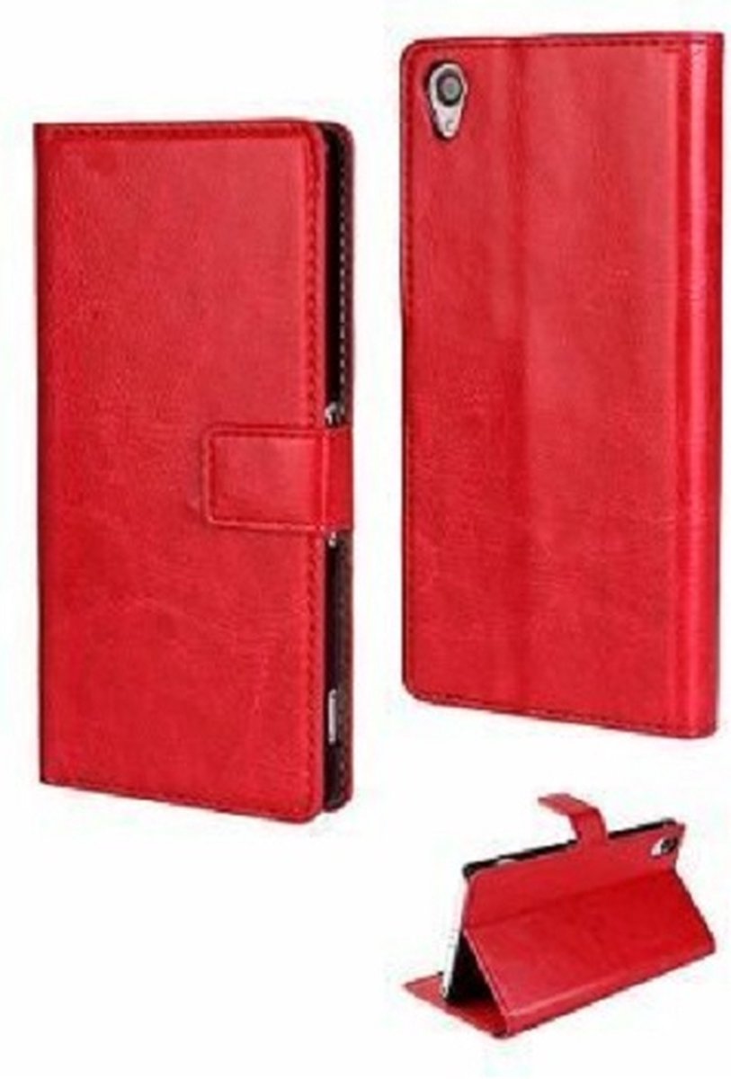 Sony Xperia Z3 Hoesje Met Pasjeshouder Bookcase Rood
