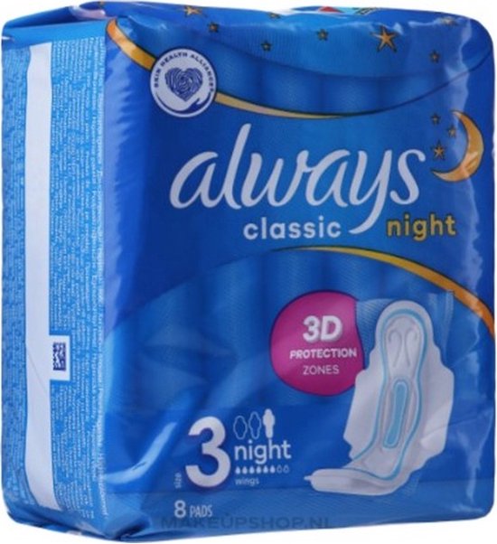 Always Classic Night- 16 x 8 pièces (128 pièces) - Paquet Advantage -  Serviettes... | bol.com