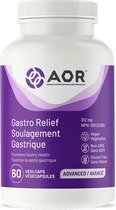 Gastro Relief 60 capsules geeft verlichting bij maagklachten - mastiek, kaliumnitraat, vitamine C, zinkcarnosine en gember | AOR