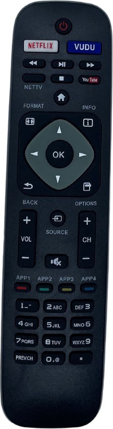 Télécommande Philips Smart TV 398GR8BD1NEPHH| télécommande pour téléviseur  Philips |... | bol.com