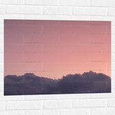 WallClassics - Muursticker - Nuages ​​avec ciel rose - 80x60 cm Photo sur Muursticker