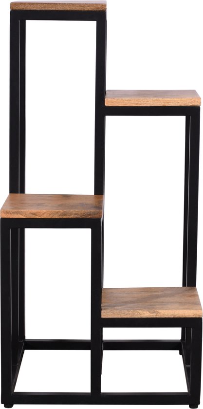 Plantenstandaard met verschillende niveaus-Mangohout-Industrieel-Koloniaal Teakhuis-Mangohout massief