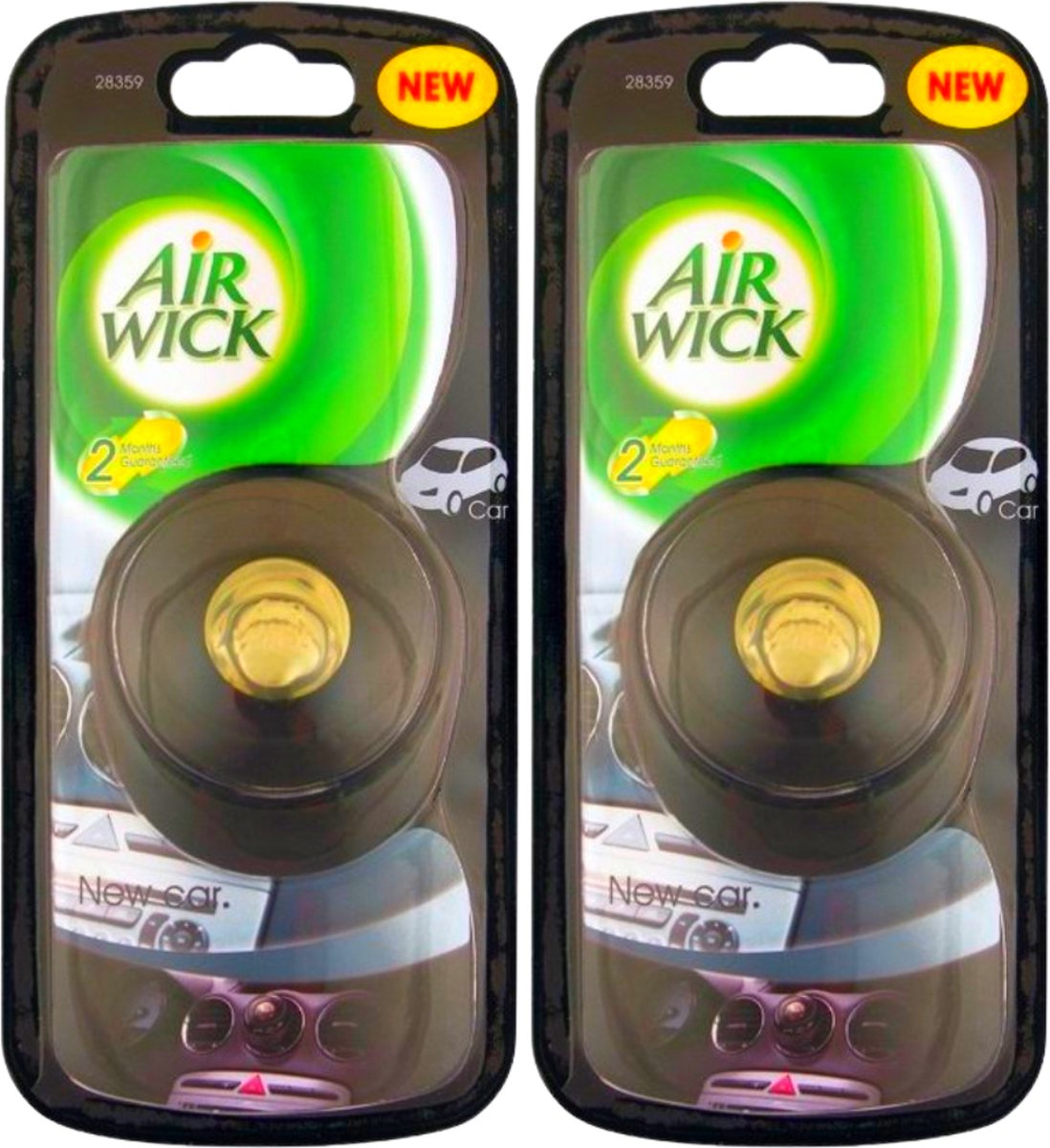 Airwick Auto Luchtverfrisser Naturel - Auto Verfrisser - 2 x 6ml - Auto parfum - Auto Accesoires