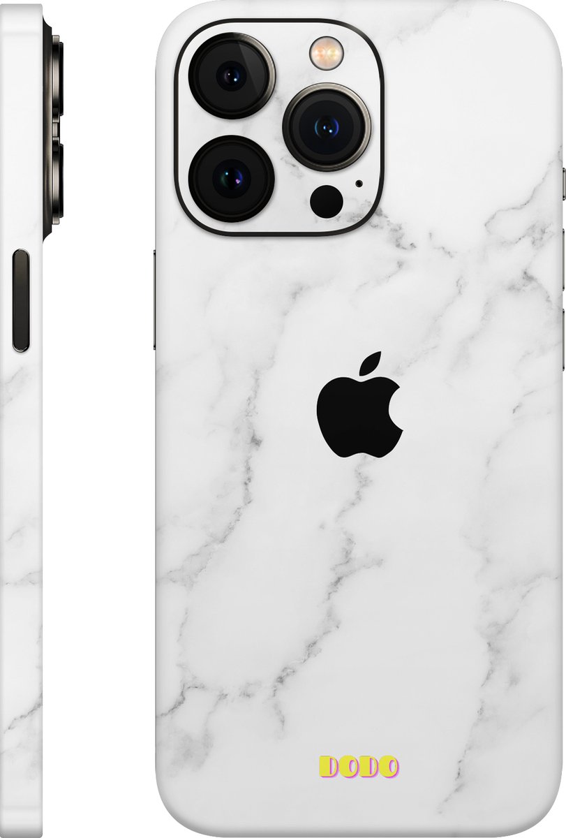 DODO Covers - iPhone 13 Pro - White Marble - Sticker - Skin