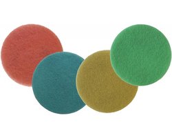 Set Diamant pads voor beton en natuursteen, Ø 43 cm, korrel 400, 800, 1500 en 3000