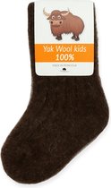 Kindersokken van Yak wol - Donkerbruin, 18-19 (5 -6 jaar)