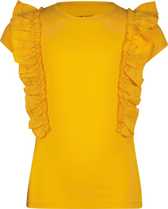 4PRESIDENT T-shirt meisjes - Mango Yellow - Maat 128 - Meiden shirt