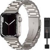 MY PROTECT® Bracelet à maillons en métal de Luxe pour Apple Watch Series 1/2/3/4/5/6/7/8/SE 38/40/41mm Bracelet de montre - Bracelet de montre en métal - Starlight