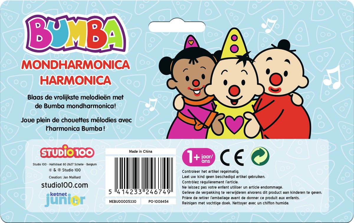 Bumba Speelgoedinstrument - Mondharmonica - Mijn eerste mondharmonica - Bumba