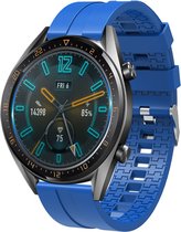 Strap-it Smartwatch bandje 20mm - siliconen stripe horlogeband geschikt voor Polar Ignite / Ignite 2 / Unite / Pacer - Amazfit GTS / Bip / GTR 42mm - Huawei Watch GT 2 42mm / GT 3 42mm / GT 3 Pro 43mm - blauw