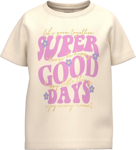 Name it Meisjes Tshirt Korte Mouwen Belinda Buttercream - 98