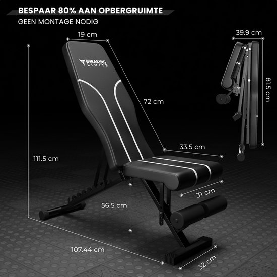 Banc De Musculation Réglable Et Pliable – 15 Accessoires, Charge 150 Kg, Rouleaux, 3 Modes Sportifs