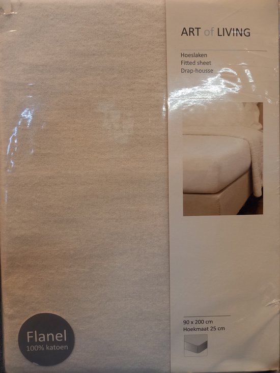 sleepling Dik flanellen hoeslaken, flanel, Made in Germany, 100% katoen, elastiek rondom, matrassen tot 23 cm hoog, elastiek rondom, Oeko-Tex, wasbaar tot 95 graden, 100 x 200, wit